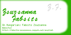 zsuzsanna fabsits business card
